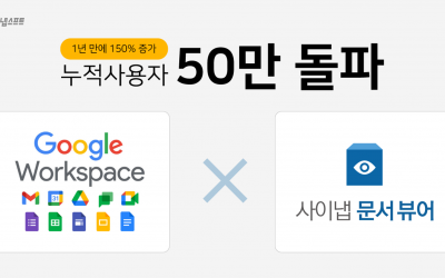 사이냅 문서뷰어의 이유있는 상승세, 구글 워크스페이스 사용자 50만 명 돌파